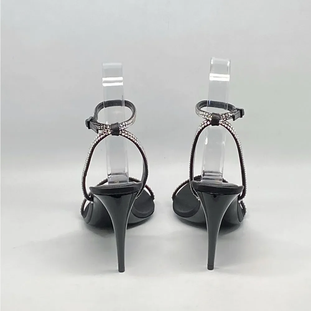 SAINT LAURENT Gippy 90 Crystal Embellished Sandals
